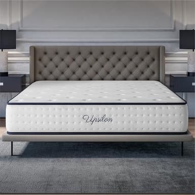 COSMOS - Matelas Upsilon 160x200-30 cm - Accueil Mousse à mémoire de Forme + Blue Latex - Confort Ferme - 7 Zones - Réversible - Hypoallergénique - Durable - Sommeil Isolé - Fabriqué en Europe