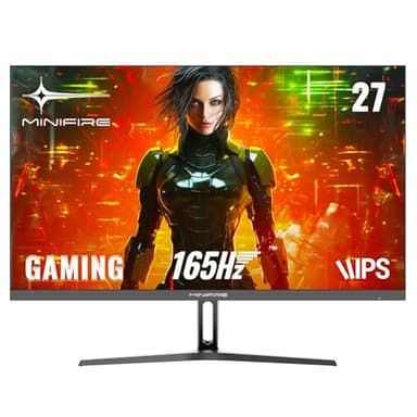 Minifire Ecran PC Gaming 27 Pouce, 180Hz, 1ms, AdaptiveSync, Moniteur IPS, FHD, sRGB 110%, 2xHDMI 2.0/1xDP 1.4 Ports, BluelightShield, Lunette Ultra-Mince VESA 100x100mm (MFG27F2 câble HDMI Inclus)