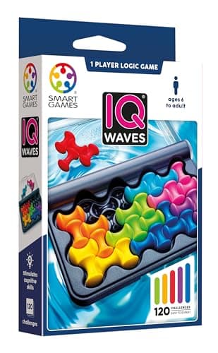 SmartGames - IQ Waves | Jeux Enfants 6 Ans | Jeux Éducatifs 6 Ans | Jeux De Société Enfants 6 Ans Ou Plus | Puzzles Enfants Et Puzzles Adultes