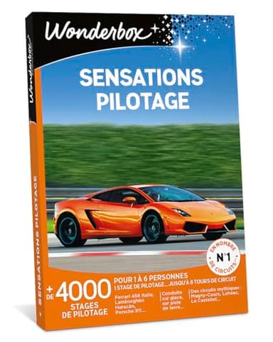 Wonderbox - Sensations Pilotage - Coffret Cadeau - Idée Cadeau Aventure