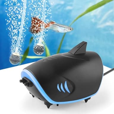 PYPABL Pompe à Air pour Aquarium 3W, Pompe à Oxygène Silencieux pour Aquarium 5L/Min, Aérateur d'Aquarium Ajustable pour Réservoir Jusqu'à 400l