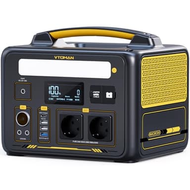 VTOMAN Jump 600X Station électrique Portable 600W - 299Wh Generateur Electrique Portable LiFePO4 Batterie Générateur, Dual PD 60W Typ-C Sortie, Capacité Extensible à 939Wh pour Camping Extérieur
