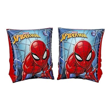 Bestway- Brassards Marvel Spiderman, 98001N, Rouge, 23 cm