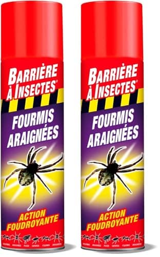 BARRIERE A INSECTES Vaporisateur contre les Insectes Rampants, Prêt à l'emploi, Pour l'intérieur, 400 ml, BARAMP400 (Lot de 2)