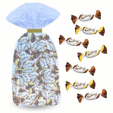 GALAXY Minis | Sachet de 545g de chocolat | Environ 60 bonbons au chocolat emballés individuellement | Prêt à Offrir pour la SAINT VALENTIN