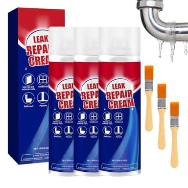 Hydrofuge Toiture Agent Anti-Fuite Étanche, Réparation de Fuites Infiltrations Fissures Spray D'étanchéité pour Réparation de Fuites Pour Salle de Bain Toilettes Carrelage Murs Toit (3PCS, Normale)