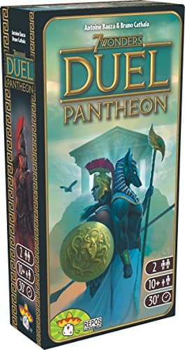 Asmodee - 7 Wonders : Duel Extension Panthéon - Jeu de Société pour Adultes et Enfants dès 10 Ans - Version du Jeu de Stratégie et de Plateau pour 2 Joueurs - 20 Min - Version Française