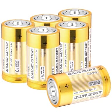 CICMOD Piles alcalines D Alkaline Batteries LR20 1.5V Lot de 6 Piles Jetables Alcalines Longue durée