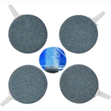 COYUN Lot de 4 Pierres à air d'aquarium, Pierre à oxygène pour étangs, Diffuseur d'oxygène à Bulles pour Aquarium,Aquarium Air Stone,Barboteur pour Aquariums,Diffuseur Air Aquarium