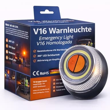 V16 Lampe d’avertissement – Auto & voiture – Homologation UE IDADA 21020060 – Triangle de signalisation 2026