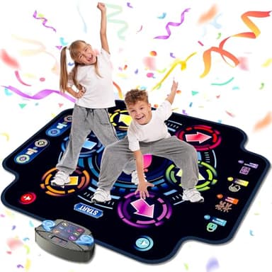 KIZJORYA Tapis de Danse pour Enfants, Tapis de Danse électronique avec Bluetooth, Tapis de Danse pour Tout-Petits Jeu de Musique Jouet de Danse pour Filles Garçons 3-12 Ans（Pas de lumière）
