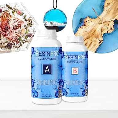 800Gr Resine Epoxy Ultra Transparente Polyvalente à haute performance pour créations artistiques, de bijoux, plateau, table rivière, revêtement et modelage - Assistance technique en Français