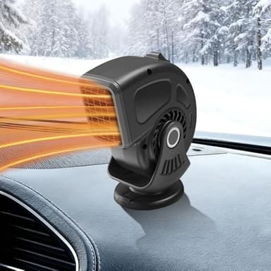 LYPPUL 2 en 1 Chauffage de Voiture, 150W 12V Chauffage Voiture, Chauffage D'appoint voiturechauffage Portable pour Voitures avec Allume-Cigare, pour Désembuage Et Dégivrage De Pare-Brise