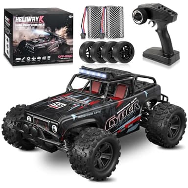 BAZADER Voiture Télécommandée Tout Terrain - 1:18 Scales High Speed 40KM/H Voiture Rc 4WD Off Road RC Truck 2 Batteries 2.4GHz Jouet Rechargeable Voiture Téléguidée pour Adultes Garçons Enfants