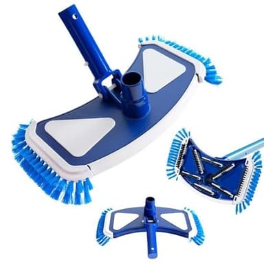 Arebos aspirateur pour Piscine | avec système de Clip | Raccord pour Tuyau de Piscine Ø 32/38 mm | Brosse de Piscine | Largeur de la tête de Brosse : 35 cm | Bleu et Blanc
