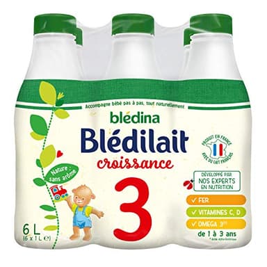 Blédina Blédilait Croissance de 1 à 3 ans, 6 x 1L