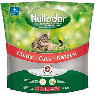 Nullodor Litière Qui Neutralise Les Odeurs Ultra Absorbante 6Kg (Lot de 2)