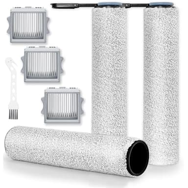 S9 Artist Pro Kit d'accessoires de rechange compatible avec Tineco Floor One S7 Artist/S9 Artist Pro/S9 Artist Steam/Switch S6 Aspirateur humide/sec, 3 brosses à rouleau principales, 3 filtres HEPA (7