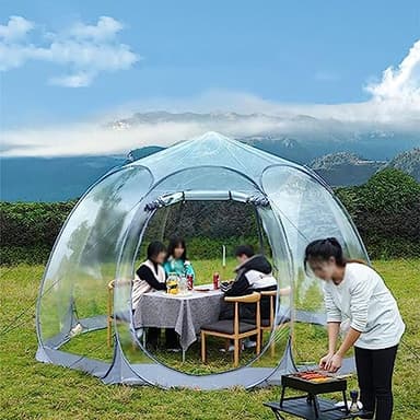 LINCYS Tente À Bulles Pop Up Gazebo, 5-7 Personnes Dome Garden Patio Canopy Shelter, Grande Serre Instantanée Surdimensionnée Qualité Supérieure pour Fête, Camping