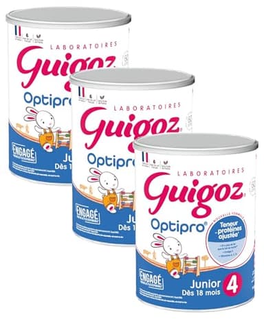 GUIGOZ OPTIPRO Junior 4 Lait de croissance en poudre dès 18 mois - Boîte de 900g (Lot de 3)