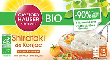 GAYELORD HAUSER - Konjac Bio - Shirataki de Konjac Bio - Nature - Sans Rinçage - Prêt à l'Emploi - Paquet de 160 g