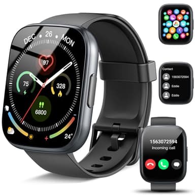 Montre Connectée Homme Femmes, 1,95" Smartwatch avec Appel Bluetooth, 112+ Sportifs, Etanche IP68 Montre Sport, Moniteur Sommeil/Cardiofrequencemetre/Podomètre, Montre Connecteet pour iOS Android