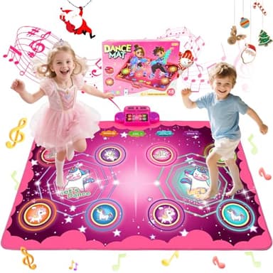 Jouet Fille 3 Ans, Tapis de Danse Musical avec Affichage LED & Mode Bluetooth - 5 Modes et 9 Niveaux de Difficulté, Cadeau d'anniversaire de Noël pour Garçons Filles de 3 4 5 6 7+
