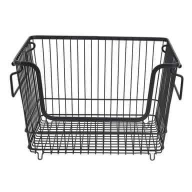 Bac organisateur de congélateur Munefe, paniers de rangement de congélation vertical, gardez le panier de fil de viande à fruits empilable en métal radie