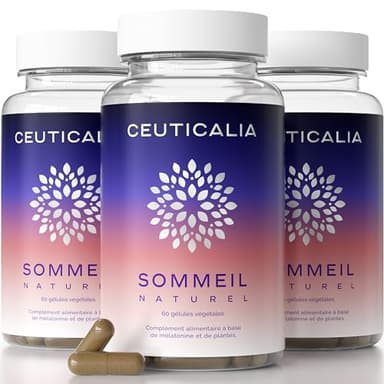 Complément Alimentaire Sommeil Naturel - Aide au Sommeil pour S'endormir Vite, Bien Dormir, Mieux Dormir - Pour Adulte - Mélatonine, Valériane, Mélisse, Escholtzia - 180 Gélules, 90 Jours