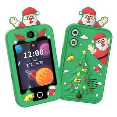 Funien Smartphone d'apprentissage Intelligent pour Enfants avec Double Caméra et Contrôle Parental pour Enfants de 3 à 12 Ans, Jouet éducatif à écran Tactile de 2,8" Un Apprentissage Interactif (Le