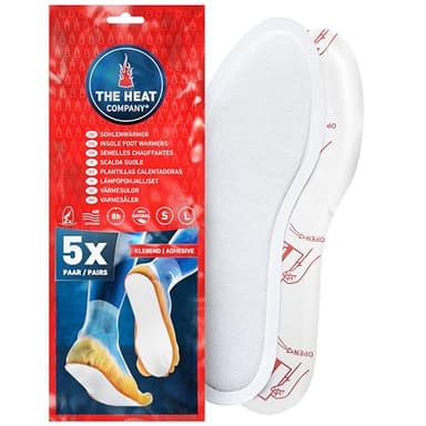 THE HEAT COMPANY Semelles Chauffantes Adhésives - Extra Chaud - 8 Heures de Chaleur - Chaleur immédiate - autochauffante - purement Naturel - Small Taille: 36-40 - 5 Paires