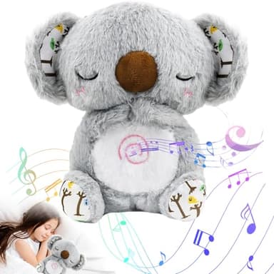 Loutre qui respire, peluche respirante koala, ma loutre calin bonne nuit, soulagement de l'anxiété, peluche koala qui respire, veilleuse bébé, cadeau pour nouveau-né (M1)