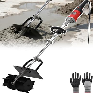 smafoseedding Bétonnière Électrique Professionnelle avec Tuyau D'arrosage De 10 M - Bétonnière Portative 1700 W, Largeur 32 Cm, Protection Contre La Surchauffe, pour Un Mélange en Continu ButterType