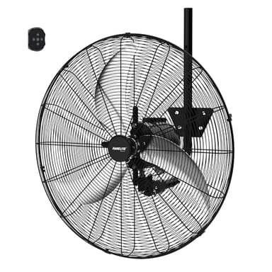 Fanelite Ventilateur mural professionnel FW65-DC – 65 cm – Moteur DC silencieux – Débit d’air 250 m³/min – 6 vitesses – Télécommande – Puissant – Usage pro/commercial