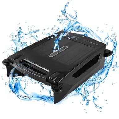 ERYUE Robot nettoyeur de piscine sans fil à énergie solaire avec double charge, 2 modes de nettoyage, fonction automatique d'évitement d'obstacles et d'évasion, robot écumeur de piscine rechargeable a