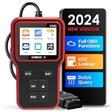 HyAdierTech OBD2 Diagnostic Auto Valise Voiture, V302 Scanner Universel Lecteur Code Voiture, OBD Diagnostic Auto Multimarque, Outil de Diagnostic pour Tous Les protocoles OBDII Voitures Depuis 1996