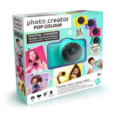 Canal Toys - Photo Creator - Appareil Photo Pop Numérique Turquoise pour Enfants De 8 Ans Et Plus - Selfie Et Caméra Vidéo avec Filtres Amusants - Idée Cadeau Tendance À Emporter Partout - CLK 043