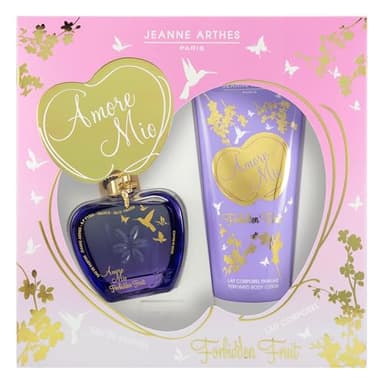 JEANNE ARTHES - Coffret Cadeau pour Femme - Amore Mio Forbidden Fruit - Eau de Parfum 100 ml + Lait pour le Corps 200 ml - Parfum Rose Patchouli - Fabriqué et conditionné en France à Grasse