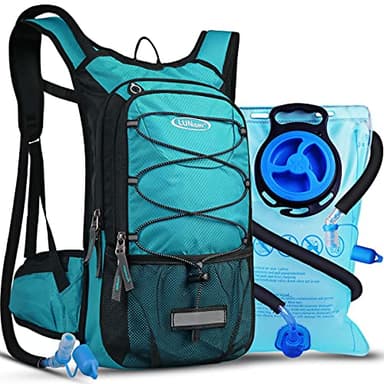 Lunidry 15L Sac à Dos d'hydratation avec vessie d'eau de 3L, Sac Trail Running pour Femme Homme, pour Randonnée Cyclisme Marathon VTT, Ajustables à Taille Sac à Dos d'eau avec système d'hydratation