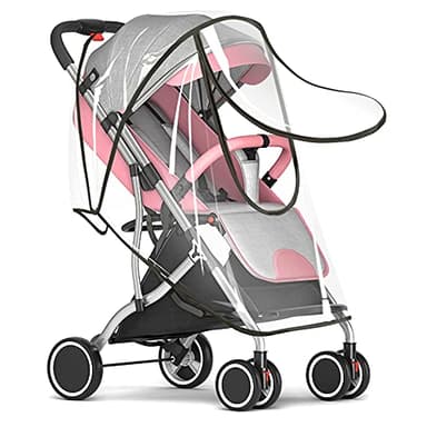 Habillage Pluie Universel pour Poussette，Protection pluie pour poussette Protection contre pluie et vent，Bonne circulation de l’air Matériel EVA