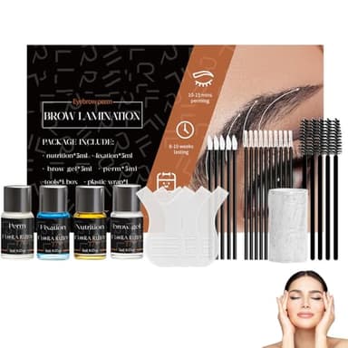 Kit Lamination Sourcils,Brow Lift Kit Sourcil à Faire Chez Soi,Kit Brow Lift Sourcils Pour des Sourcils Plus Denses et Épais, Facile à Utiliser, Adapté aux Débutants et Professionnels