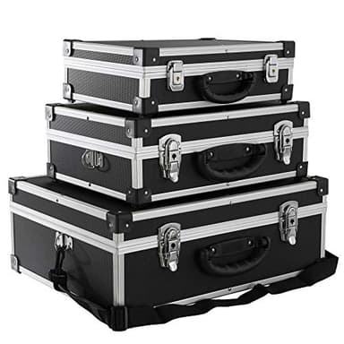 Arebos Lot de 3 valises de rigides | 50L volume total | verrouillable | boîte à outils | rangement | voyage | poignée télescopique