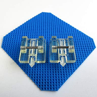 Lot de 2 pieds de fermeture éclair invisibles pour machine à coudre Pfaff #93-042980-91/8204474-096