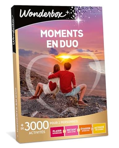 Wonderbox - Moments en Duo - Coffret Cadeau - Idée Cadeau Multi Activités