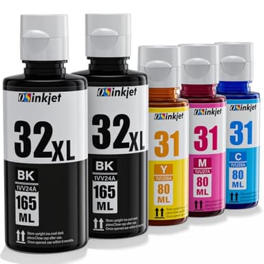 Osinkjet 31 32xl Encre Multipack Compatible avec HP Smart Tank 5105 5106 570 7305 7306 7005 7006 7605 655 455 555 559 Imprimante, 32 XL Encre(2BK CM Y)