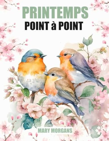 Printemps Point à Point: Points à relier en Grands Caractères Pour Adultes et Seniors
