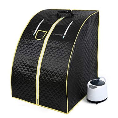 1000W Sauna à vapeur,Portable Home Sauna Infrarouge Spa Tente 98x70x80cm (Noir)