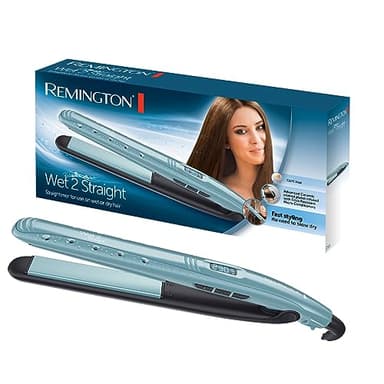 Remington Lisseur Cheveux [Lissage sur cheveux mouillés ou sec] Wet2Straight (Lisse & sèche en 1 seul passage, Résultat salon longue tenue, Céramique, Soin anti-frizz) Fer à Lisser S7300