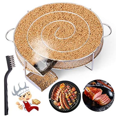 LIHAO Générateur de Fumée Froide pour Fumoir Fumage Viande Poisson avec Brosse Nettoyage Grille Barbecue