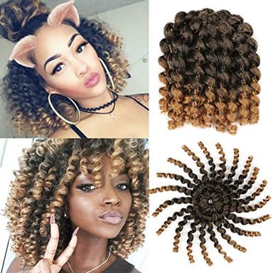 Xtrend 5 packs/Lot Baguette Curl Cheveux 8 pouces Jamaican Bounce Synthétique Crochet Twist Tresses Extension de Cheveux 20 brins/pack 1B/27#